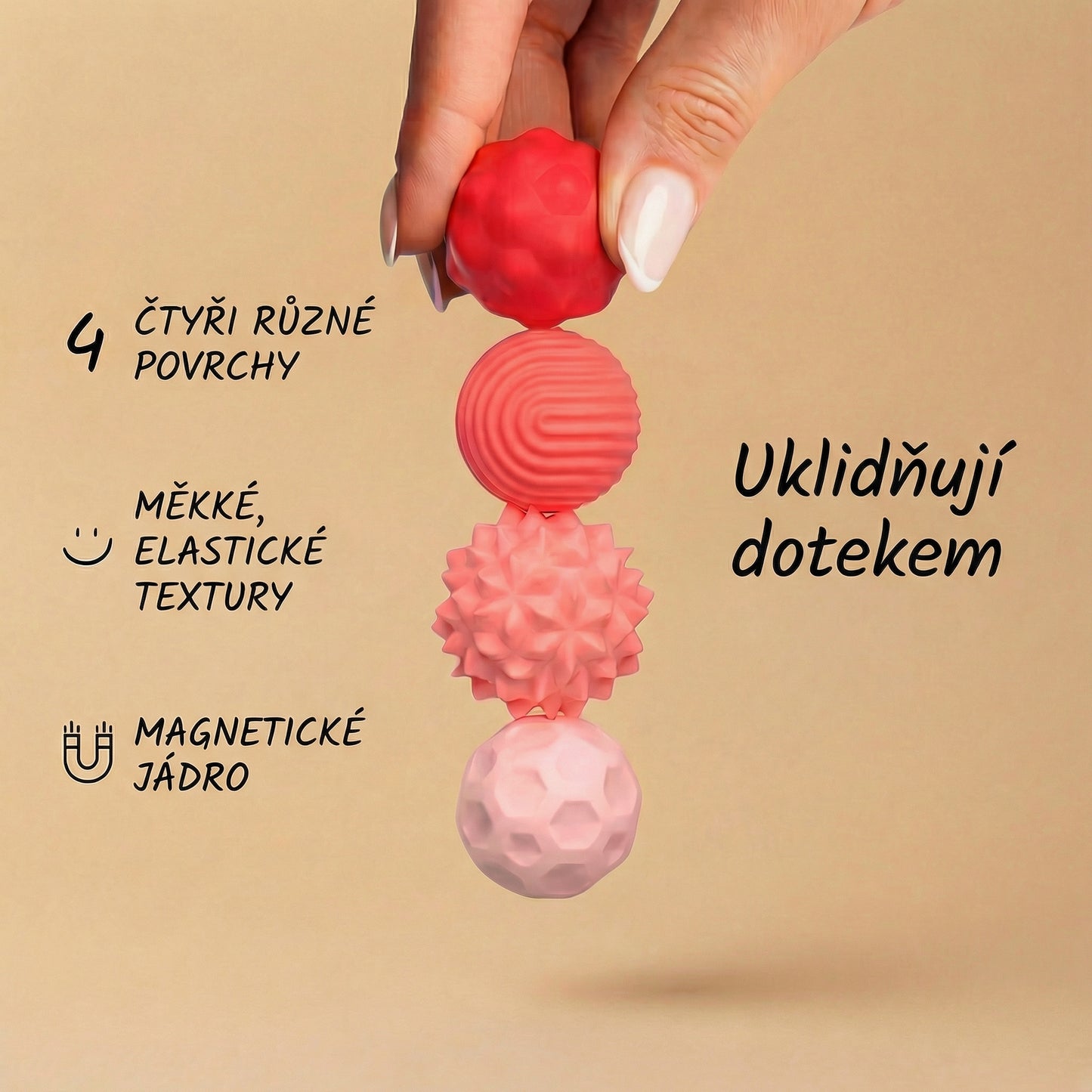 BezStres™ Touch – Magnetické senzorické kuličky